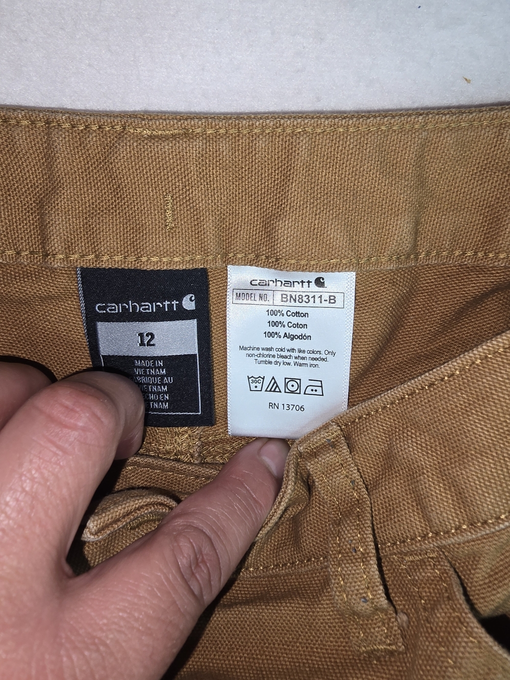 Carhartt Boys' Brown Straight-Leg Work Pants - Picture 3 of 6